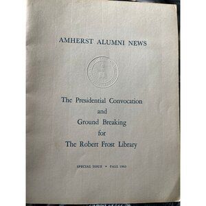 Vtg 1963 Amherst College The Presidential Convocation and Ground Breaking